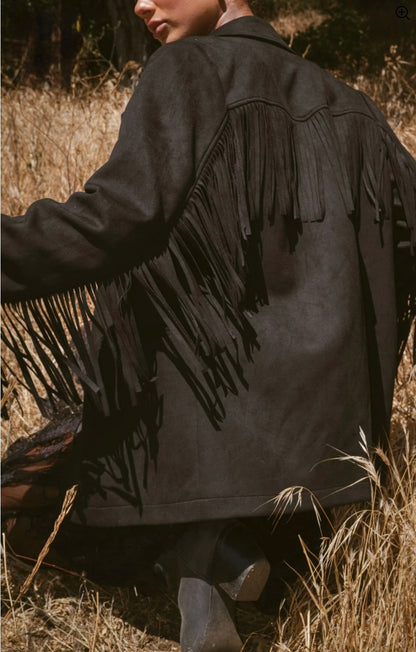 NEW!! Sierra Fringe Jacket in Black