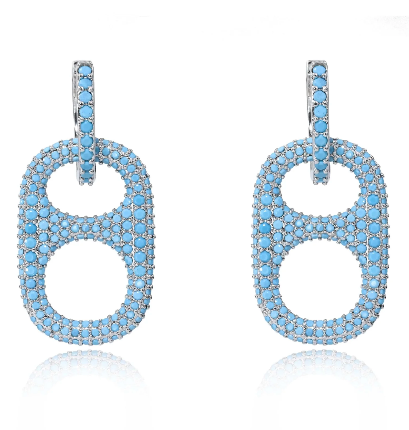 NEW!! Blue Jean Betty Earrings in Silver and Turquoise