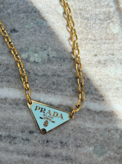 NEW!! Authentic Vintage Tiffany Blue Triangle Pendant