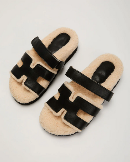 NEW!! Alpine Sherpa Slides in Black