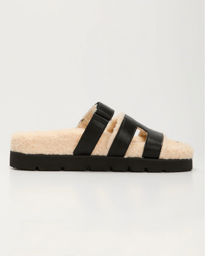 NEW!! Alpine Sherpa Slides in Black