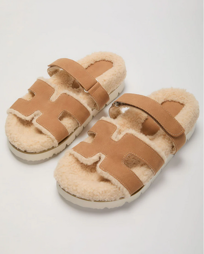 NEW!! Alpine Sherpa Slides in Nude