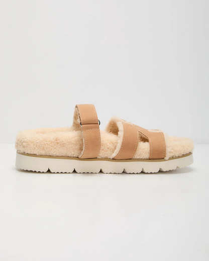 NEW!! Alpine Sherpa Slides in Nude