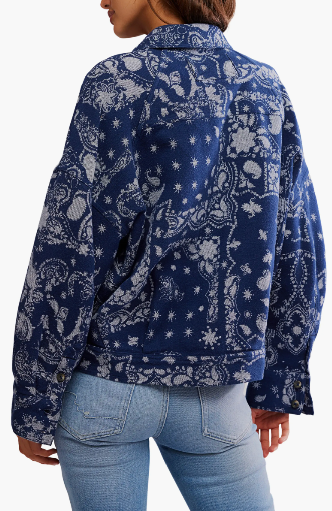NEW!! Bandana Jacquard Shirt Jacket