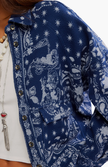 NEW!! Bandana Jacquard Shirt Jacket