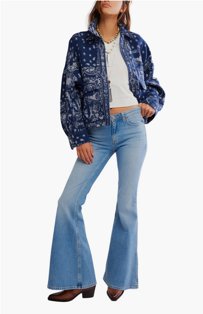 NEW!! Bandana Jacquard Shirt Jacket