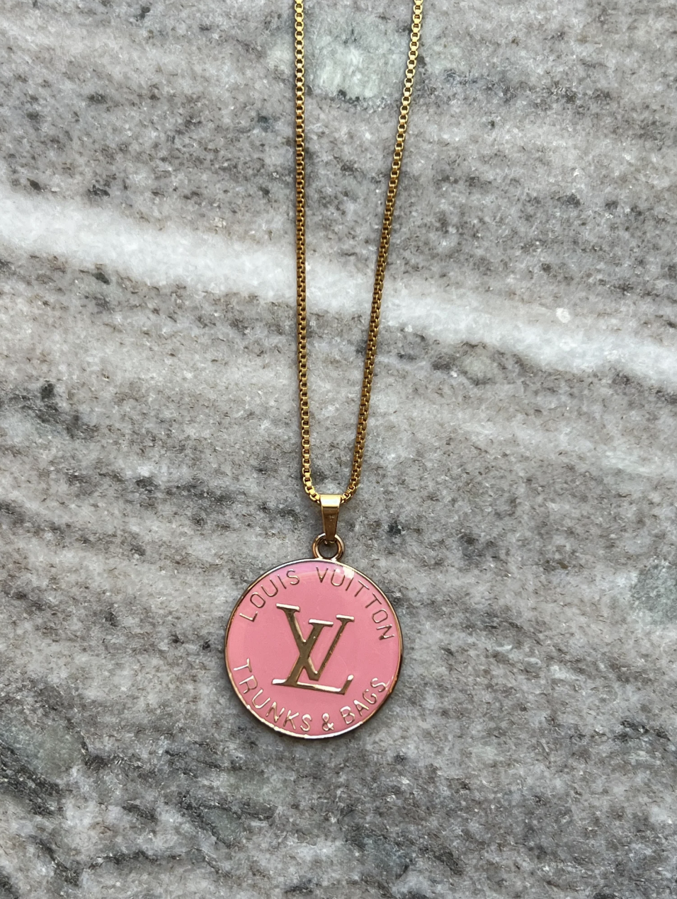 NEW!! Authentic Vintage Pink Trunk Necklace