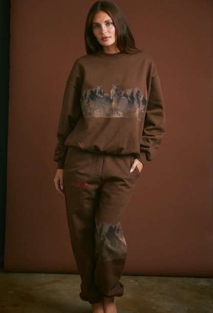 NEW!! Wild Horse Sweatpant in Brown