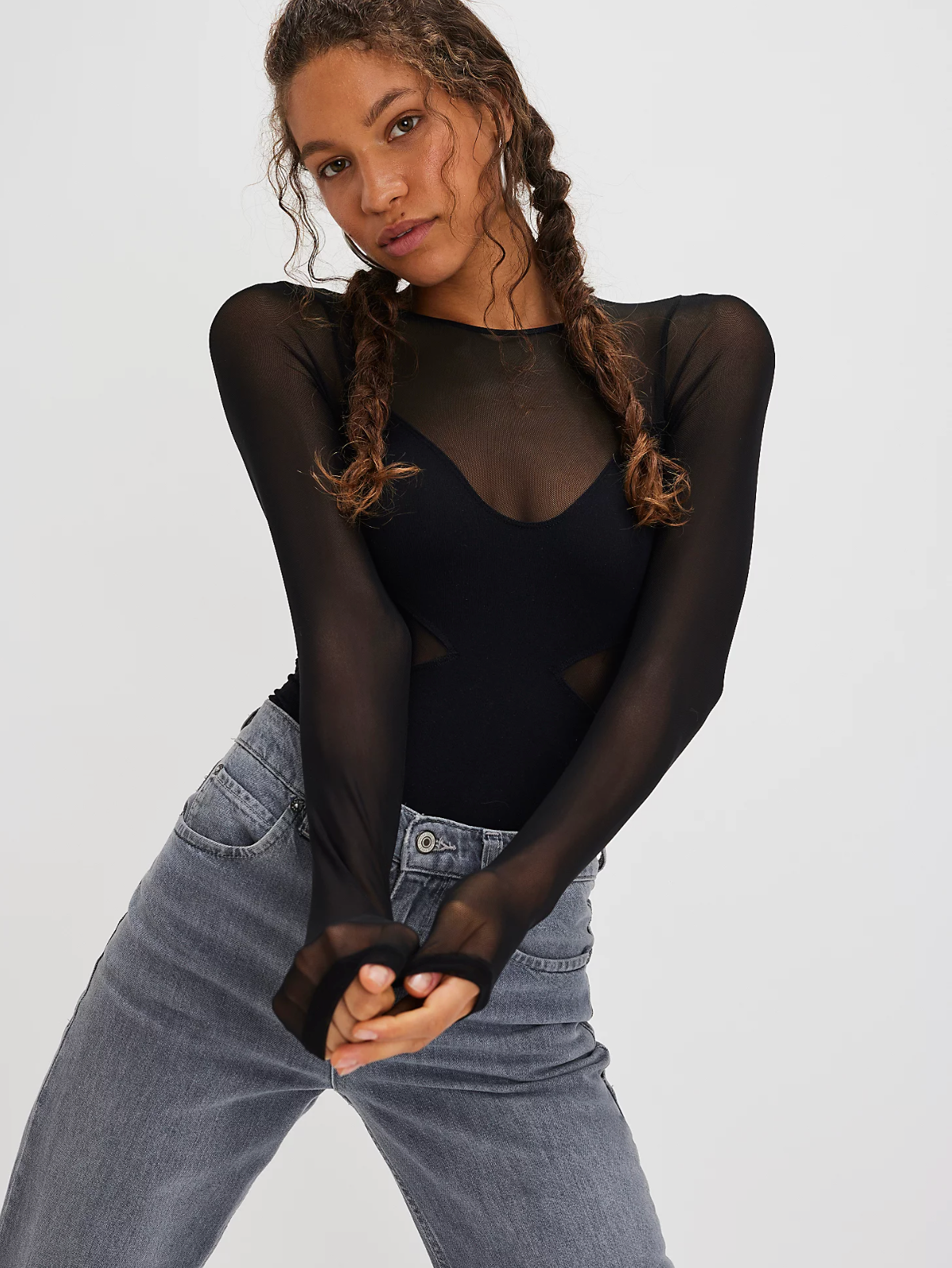 All An Illusion Bodysuit in Black