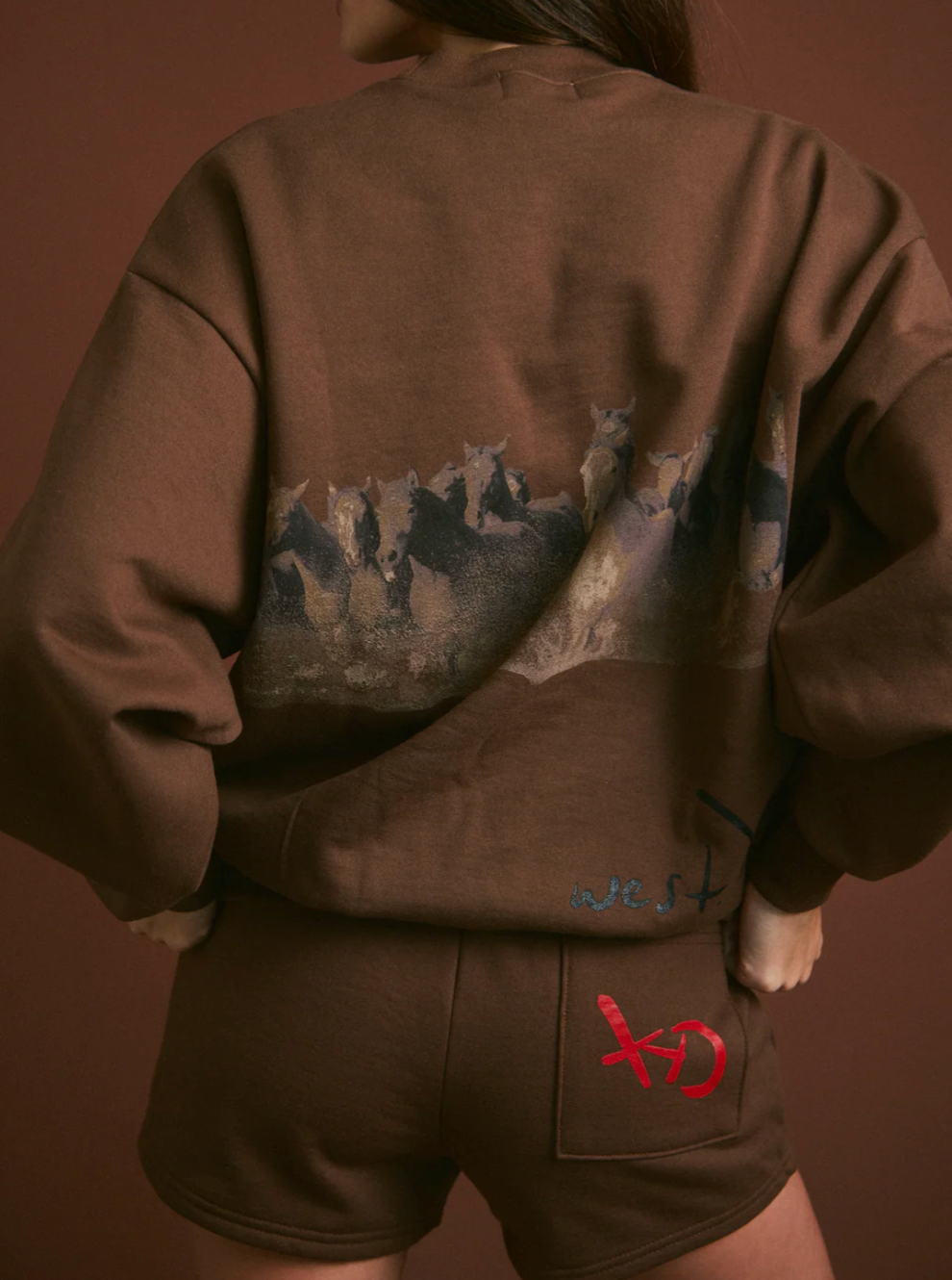 NEW!! Wild Horse Sweatshorts in Brown