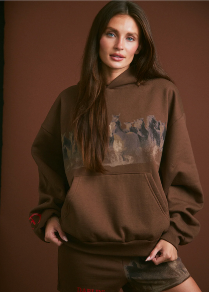 Wild Horse Hoodie in Brown