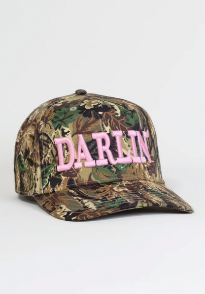 DARLIN Trucker Hat in Camo/Pink