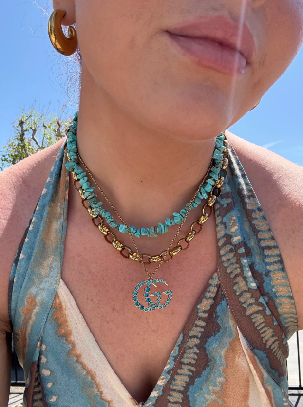 NEW!! Authentic Vintage Turquoise Stassi Pendant