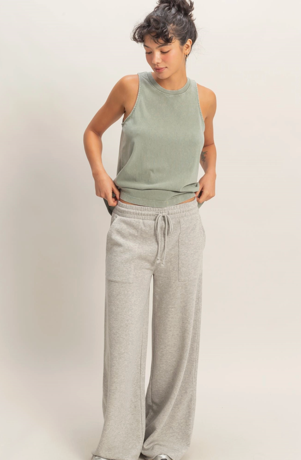 "Essentials" Tank in Sage Green