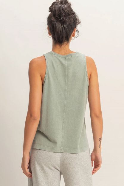 "Essentials" Tank in Sage Green