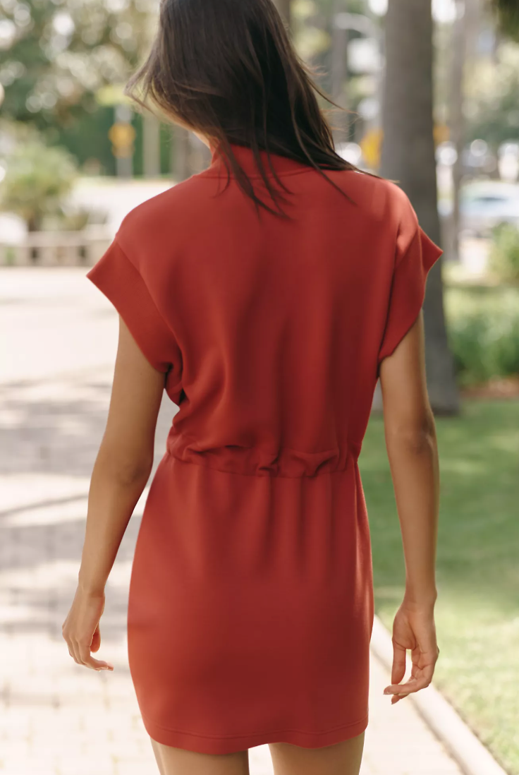 Avaya Half Zip Dress in Bossa Nova