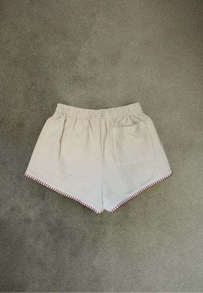 Hot Bronc Heavy Fleece Short in Creme