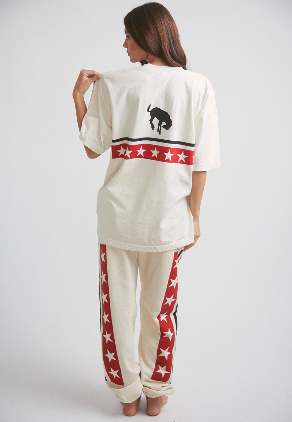 Spangled Short Sleeve Tee in Creme