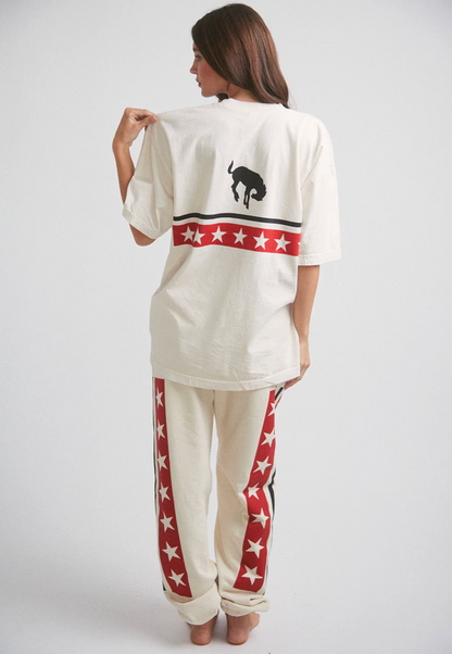 Spangled Short Sleeve Tee in Creme
