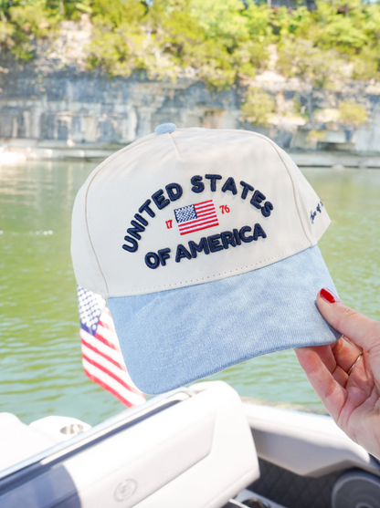 United States of America Embroidered Trucker Hat