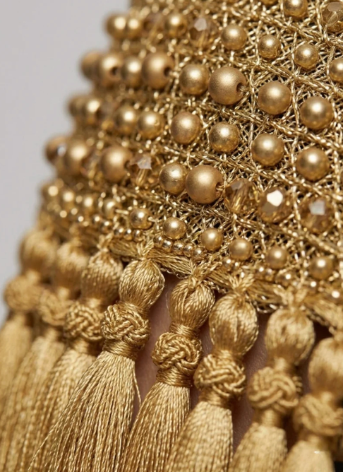 Gold Fringe Tassel Cape