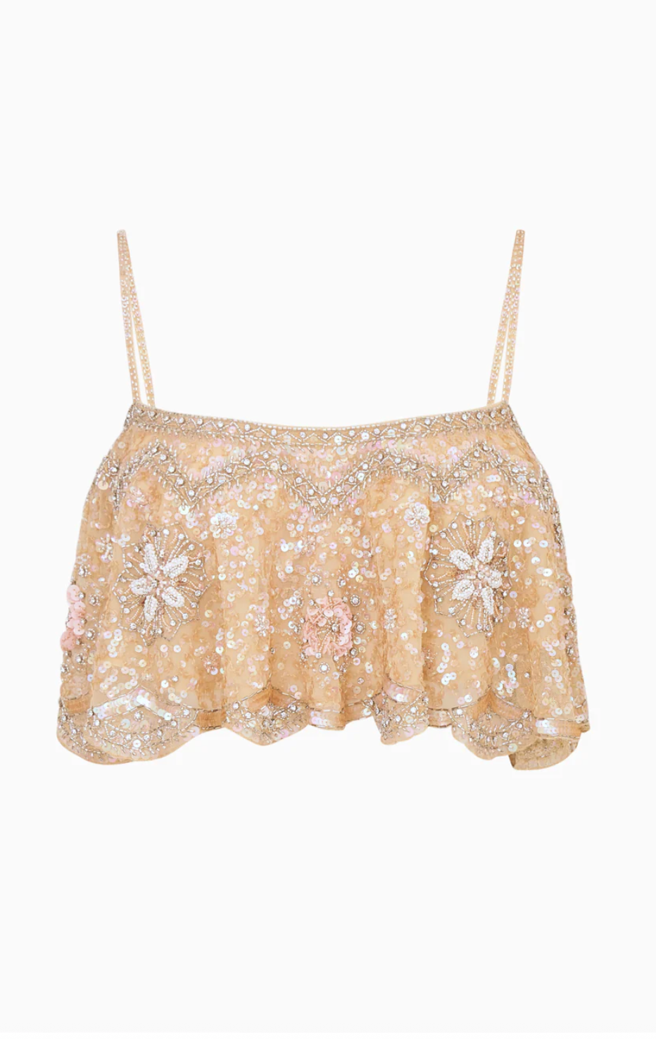 Sorwyn Beaded Sequin Crop Top
