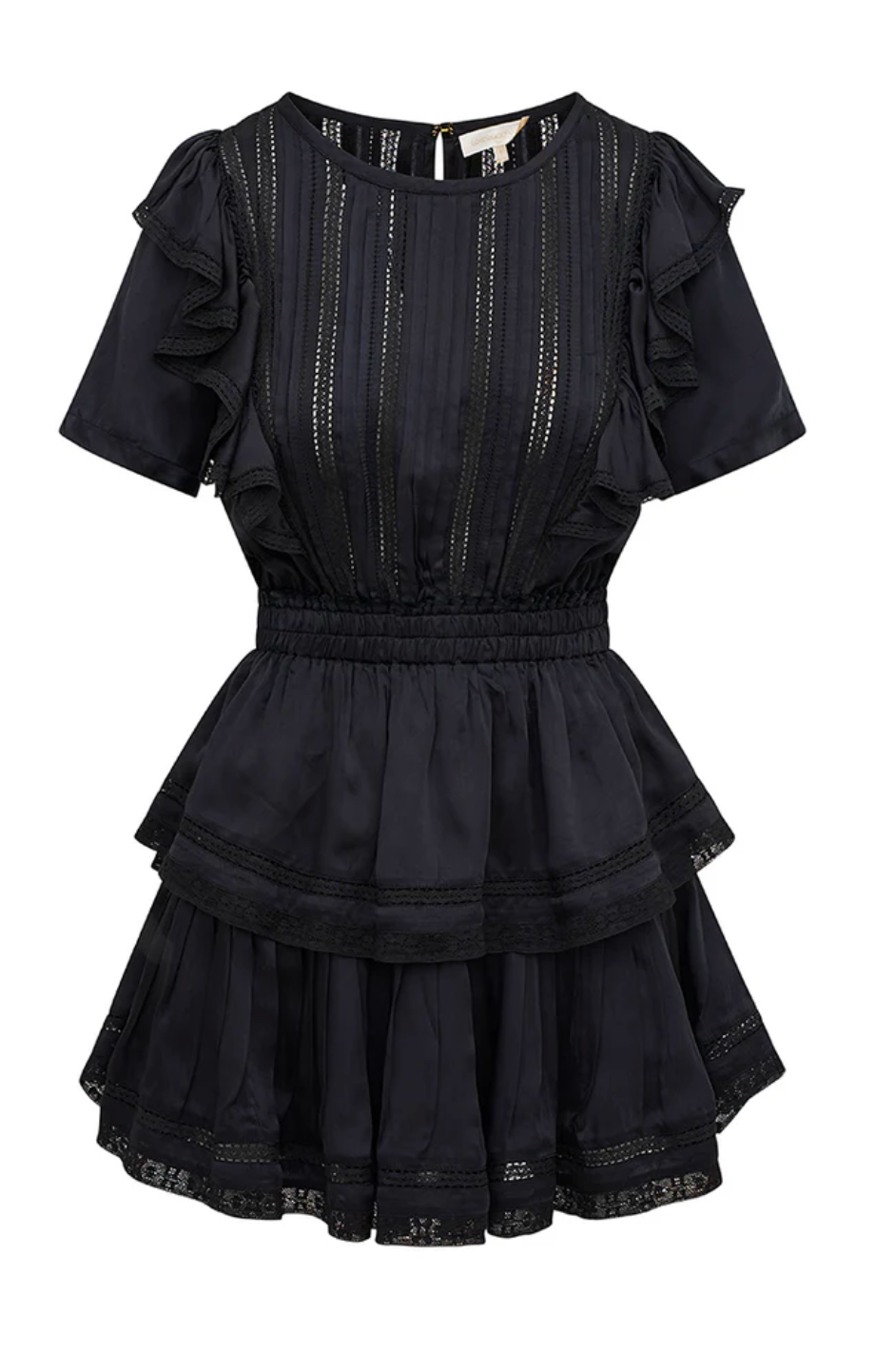 Natasha Heritage Mini Dress - Black