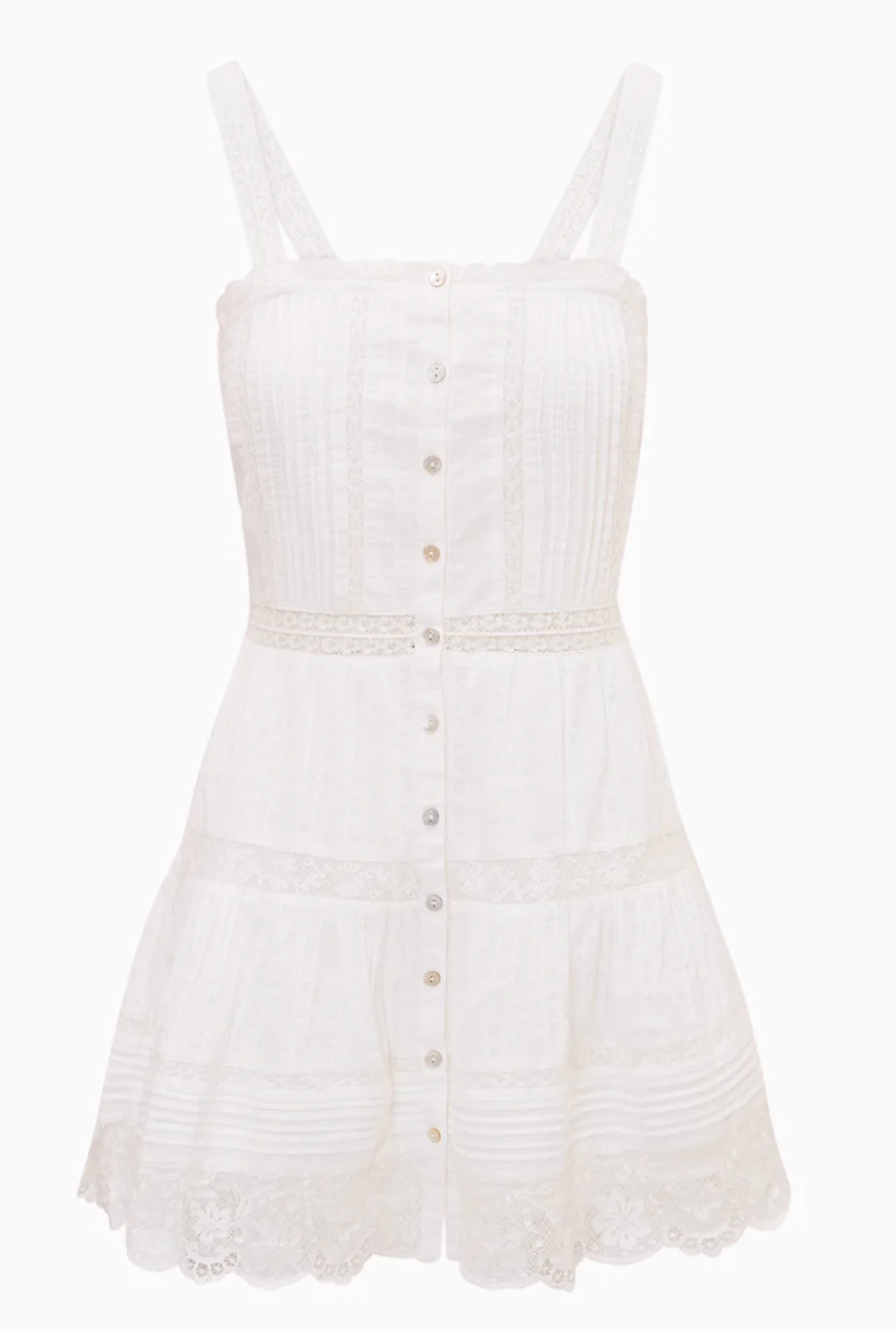 Charlize Cotton Mini Dress - White