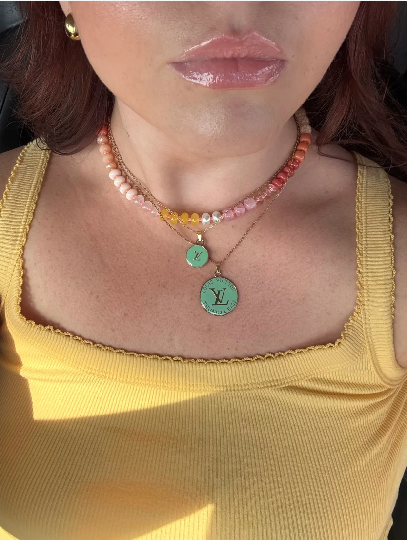 Authentic Vintage Turquoise Baby Trunk Necklace