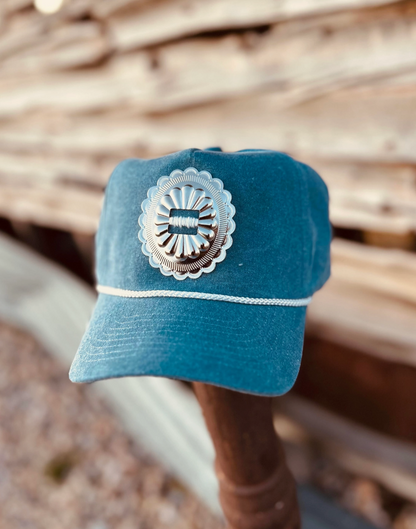 Denim Single Concho Trucker Hat - PREORDER