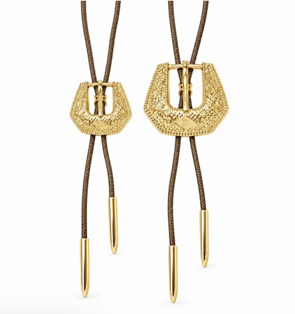 Hillbetty Bolo Tie in Brown/Gold