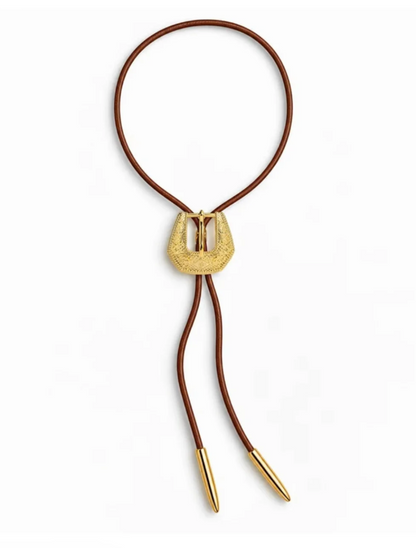Hillbetty Bolo Tie in Brown/Gold