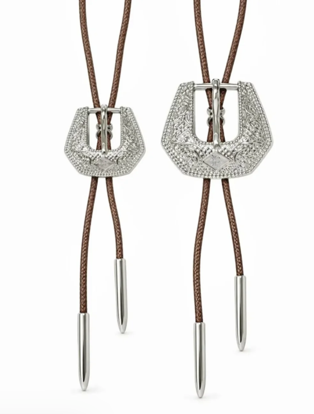 Hillbetty Bolo Tie in Brown/Silver
