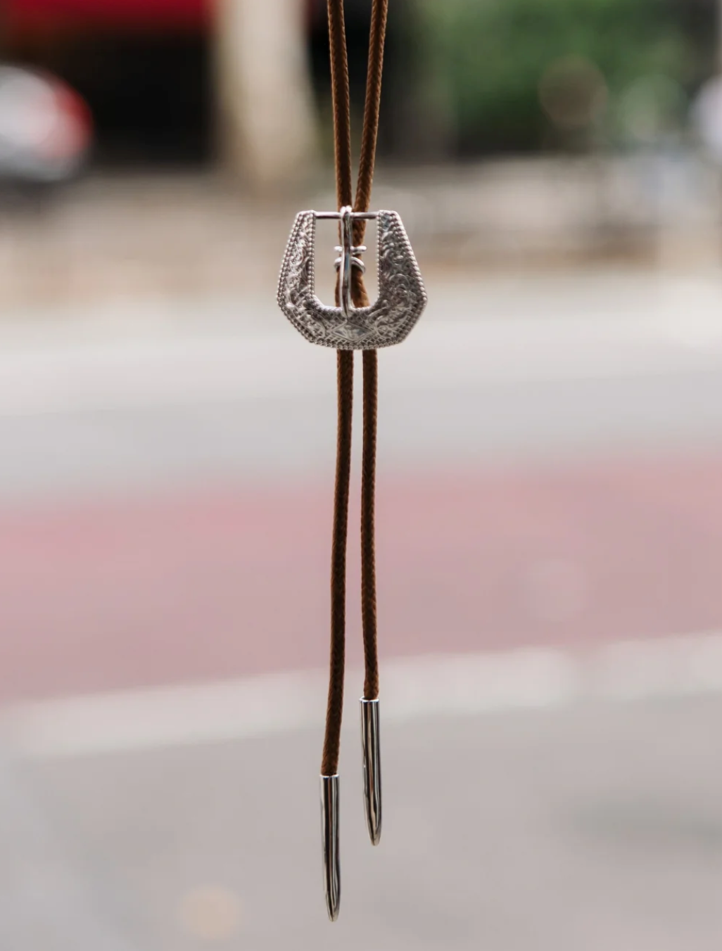 Hillbetty Bolo Tie in Brown/Silver