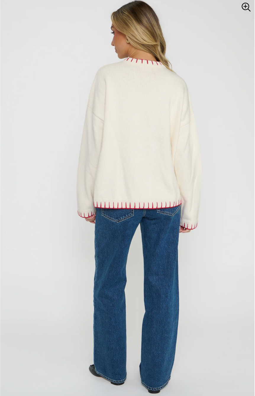 Beckett Sweater - Wreath Graphic Knit