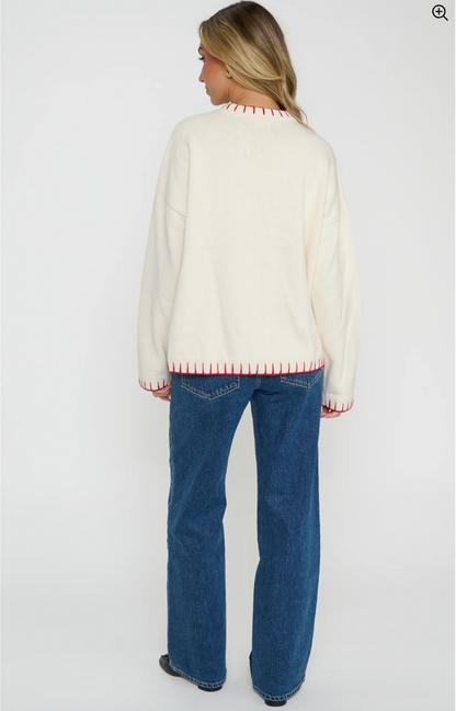 Beckett Sweater - Wreath Graphic Knit