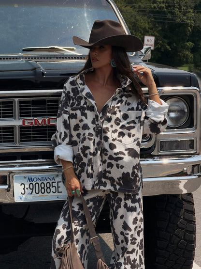 "Out West" Cow Print Jacket