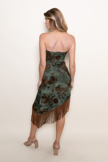 NEW!! "Ellie" Asymmetrical Fringe Midi Dress