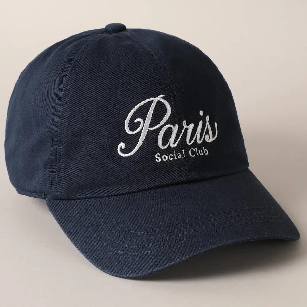 NEW!! Paris Social Club Baseball Cap in Navy