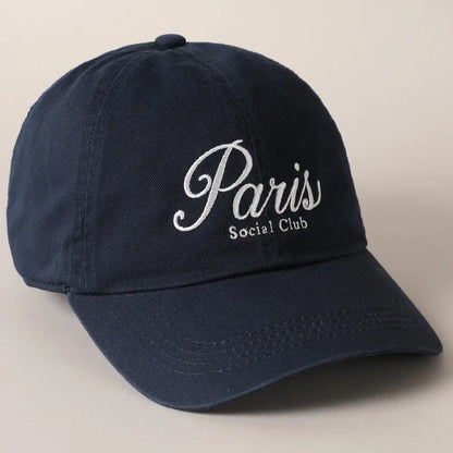 NEW!! Paris Social Club Baseball Cap in Navy