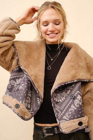 NEW!! "Out West" Faux Fur Cropped Jacket