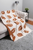 NEW! Comfy Luxe "Football" Reversible Throw Blanket