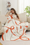 NEW!! Comfy Luxe "Tassel & Chain" Reversible Throw Blanket