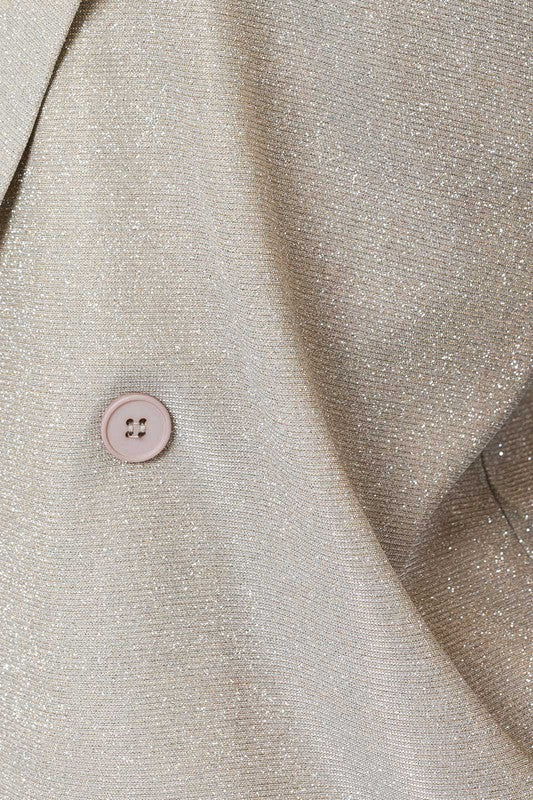 FINAL SALE!! Subtle Shimmer Blazer in Champagne – Glitzy Bella
