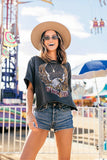 NEW!! Born Free Cropped Tee in Charcoal