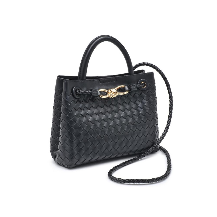 NEW!! Icon Woven Bow Purse in Black