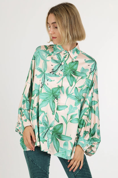 NEW!! Palm Beach Satin Top
