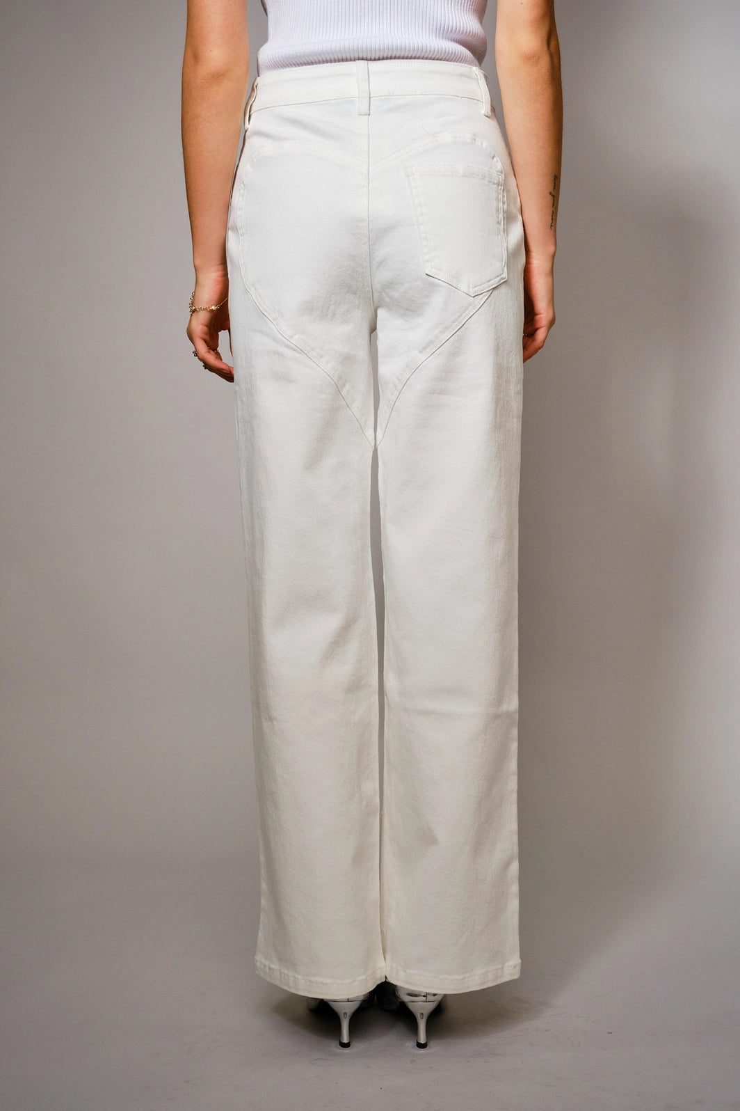 NEW!! The Nikki Denim Rhinestone Jean in White