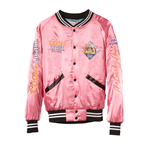 NEW!! The "Coors Light" Official Nylon Bomber Jacket in Pink