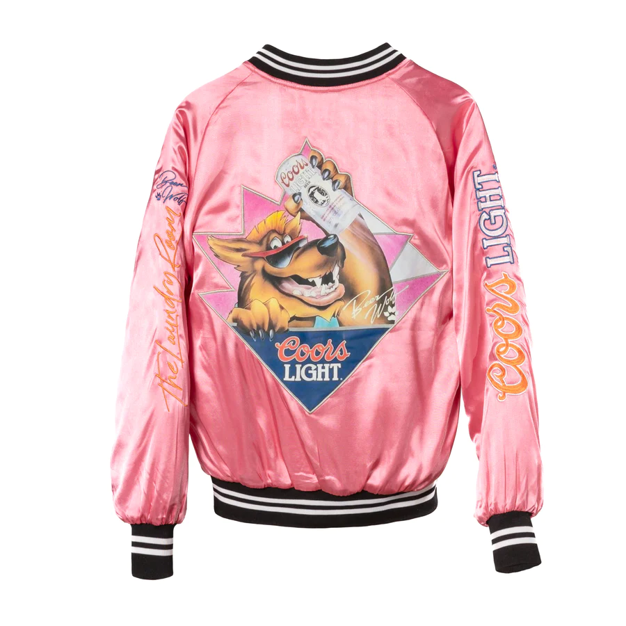 NEW!! The "Coors Light" Official Nylon Bomber Jacket in Pink